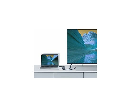 Концентратор Type-C M to HDMI+VGA Adapter with PD CM162 (Silver) Ugreen (50505), изображение 3 Концентратор Type-C M to HDMI+VGA Adapter with PD CM162 (Silver) Ugreen (50505), изображение 3