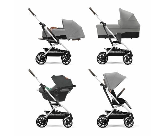 Коляска Cybex Eezy S Twist+ 2 SLV Lava Grey (с бампером) (522001097), изображение 2 Коляска Cybex Eezy S Twist+ 2 SLV Lava Grey (с бампером) (522001097), изображение 2