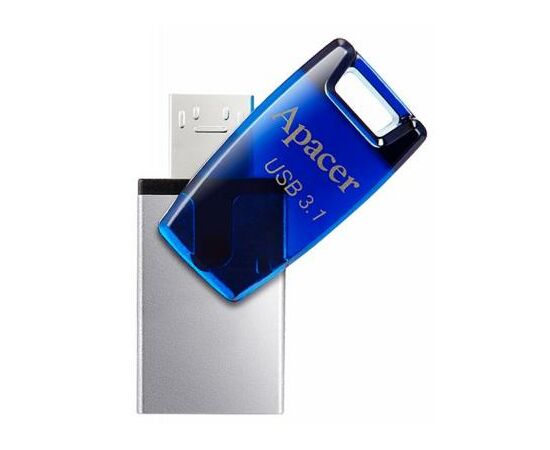 USB флеш накопитель Apacer 16GB AH179 Blue USB 3.1 OTG (AP16GAH179U-1), изображение 5 USB флеш накопитель Apacer 16GB AH179 Blue USB 3.1 OTG (AP16GAH179U-1), изображение 5