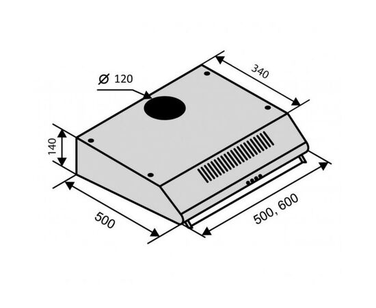 Вытяжка кухонная Ventolux ROMA 50 WH LUX, изображение 2