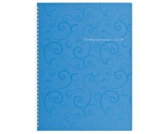 Блокнот Buromax spiral side, А4, 80sheets, Barocco, square, blue (BM.2446-614)