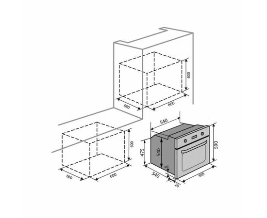 Духовой шкаф Ventolux LAS VEGAS 6 TC (GRS), изображение 8 Духовой шкаф Ventolux LAS VEGAS 6 TC (GRS), изображение 8