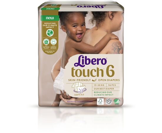 Подгузник Libero Touch Размер 6 (13-20 кг) 36 шт (7322541750255), изображение 2 Подгузник Libero Touch Размер 6 (13-20 кг) 36 шт (7322541750255), изображение 2