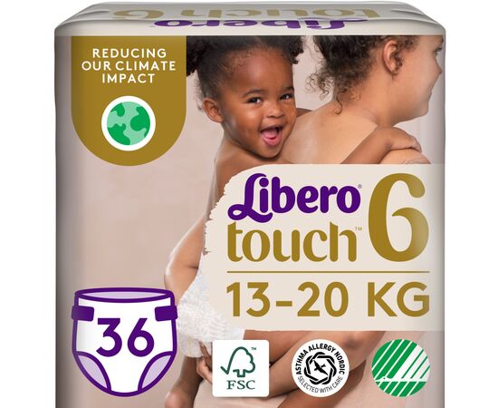 Підгузок Libero Touch Розмір 6 (13-20 кг) 36 шт (7322541750255)