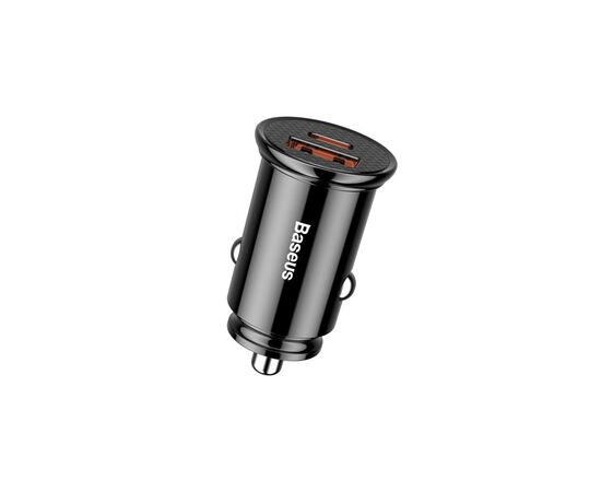 Зарядний пристрій Baseus Circular Plastic USB, Type-C PD3.0, QC4.0, black (CCALL-YS01)