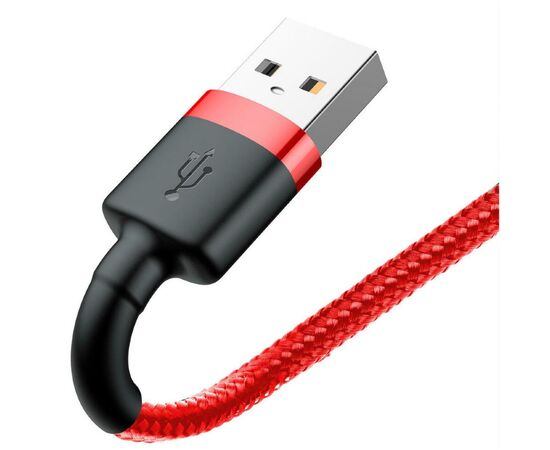 Дата кабель USB 2.0 AM to Lightning 1.0m Cafule 2.4A red+red Baseus (CALKLF-B09), изображение 2 Дата кабель USB 2.0 AM to Lightning 1.0m Cafule 2.4A red+red Baseus (CALKLF-B09), изображение 2