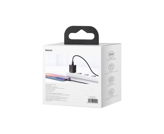 Зарядное устройство Baseus 1 Type-C 20W (CCSUP-B01), изображение 6 Зарядное устройство Baseus 1 Type-C 20W (CCSUP-B01), изображение 6