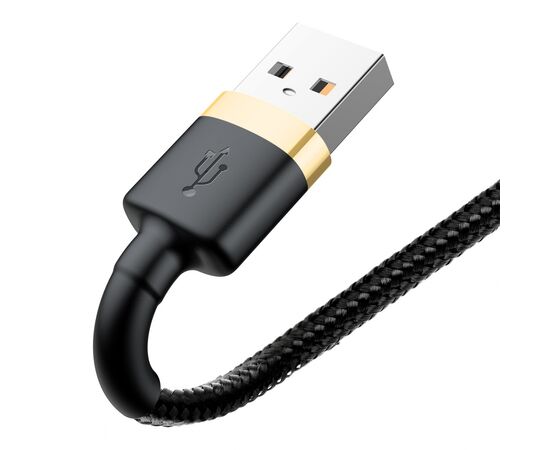 Дата кабель USB 2.0 AM to Lightning 1.0m 1.5A gold-black Baseus (CALKLF-BV1), изображение 2 Дата кабель USB 2.0 AM to Lightning 1.0m 1.5A gold-black Baseus (CALKLF-BV1), изображение 2