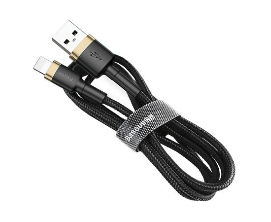 Дата кабель USB 2.0 AM to Lightning 1.0m 1.5A gold-black Baseus (CALKLF-BV1), изображение 3 Дата кабель USB 2.0 AM to Lightning 1.0m 1.5A gold-black Baseus (CALKLF-BV1), изображение 3