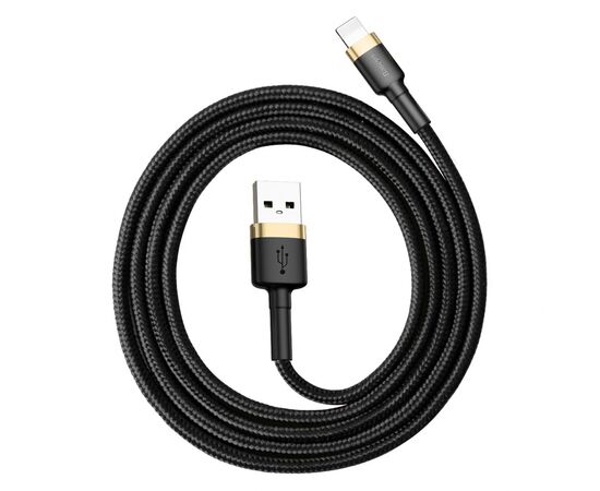 Дата кабель USB 2.0 AM to Lightning 1.0m 1.5A gold-black Baseus (CALKLF-BV1), изображение 4 Дата кабель USB 2.0 AM to Lightning 1.0m 1.5A gold-black Baseus (CALKLF-BV1), изображение 4