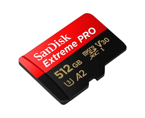 Карта памяти SanDisk 512 GB microSDXC UHS-I U3 Extreme Pro+SD Adapter (SDSQXCD-512G-GN6MA), изображение 3 Карта памяти SanDisk 512 GB microSDXC UHS-I U3 Extreme Pro+SD Adapter (SDSQXCD-512G-GN6MA), изображение 3