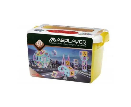 Конструктор Magplayer магнитный набор бокс 121 эл (MPT2-121)