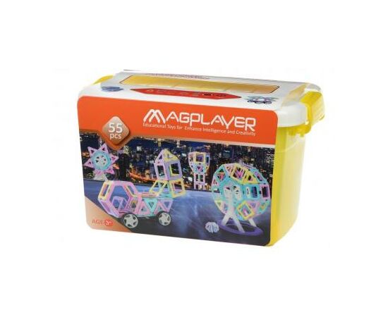 Конструктор Magplayer магнитный набор бокс 55 эл. (MPT2-55)