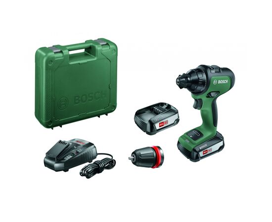 Шуруповерт Bosch AdvancedDrill 18, акумуляторний, 2*2.5Аh, біти, кейс (0.603.9B5.001), зображення 2 Шуруповерт Bosch AdvancedDrill 18, акумуляторний, 2*2.5Аh, біти, кейс (0.603.9B5.001), зображення 2