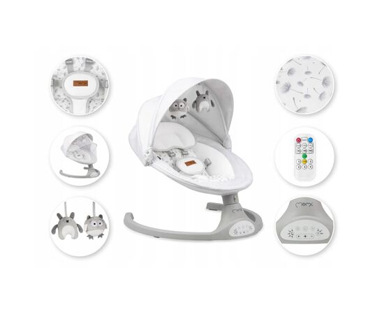 Кресло-качалка MoMi Lami Светло-серая (BULE00023), изображение 6 Кресло-качалка MoMi Lami Светло-серая (BULE00023), изображение 6