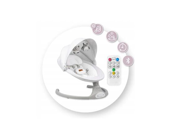 Кресло-качалка MoMi Lami Светло-серая (BULE00023), изображение 7 Кресло-качалка MoMi Lami Светло-серая (BULE00023), изображение 7