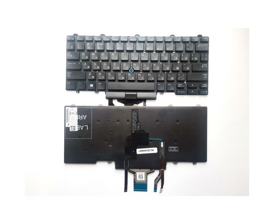 Клавиатура ноутбука Dell Latitude 14 5000/14 7000 черная без рамки c ТП подсв.RU (A43920)
