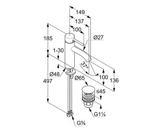 Змішувач KLUDI BOZZ (382883976), зображення 2 Змішувач KLUDI BOZZ (382883976), зображення 2