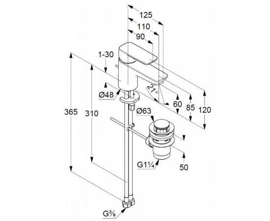 Смеситель KLUDI PURESTYLE (403850575), изображение 2