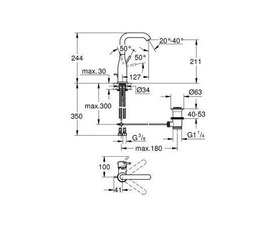 Смеситель Grohe Essence (32628001), изображение 6 Смеситель Grohe Essence (32628001), изображение 6