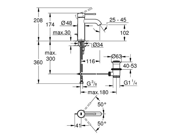 Смеситель Grohe Essence (23589001), изображение 4 Смеситель Grohe Essence (23589001), изображение 4