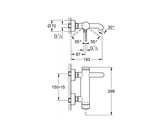 Смеситель Grohe Essence (33624001), изображение 2 Смеситель Grohe Essence (33624001), изображение 2