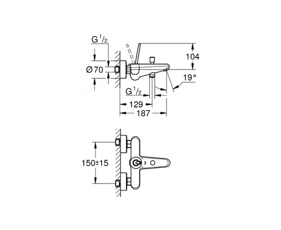 Смеситель Grohe EUD Joystick (23431000), изображение 4 Смеситель Grohe EUD Joystick (23431000), изображение 4