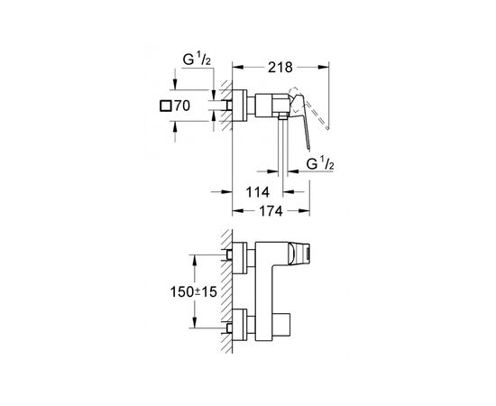 Смеситель Grohe Eurocube (23145000), изображение 4 Смеситель Grohe Eurocube (23145000), изображение 4