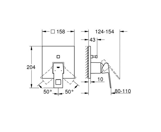 Смеситель Grohe Eurocube (24062000), изображение 2 Смеситель Grohe Eurocube (24062000), изображение 2