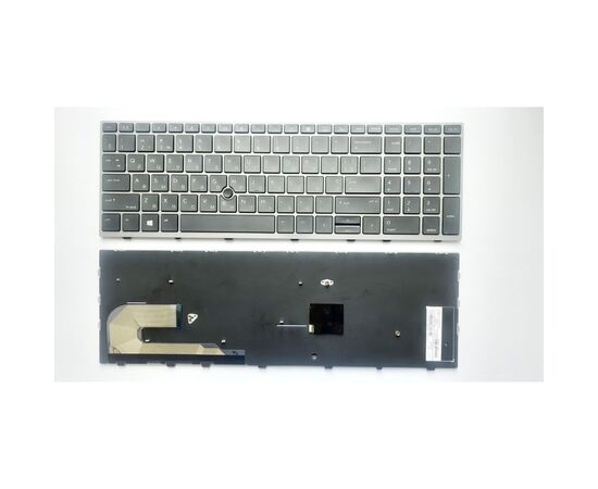 Клавиатура ноутбука HP EliteBook 850 G5, 755 G5, ZBook 15u G5 черная с серой с ТПUA (A46199)