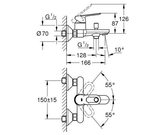 Смеситель Grohe BauLoop (23603000), изображение 2 Смеситель Grohe BauLoop (23603000), изображение 2