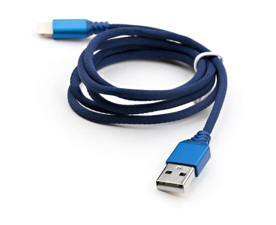 Дата кабель USB 2.0 AM to Lightning nylon 1m blue Vinga (VCPDCLNB21B), изображение 3 Дата кабель USB 2.0 AM to Lightning nylon 1m blue Vinga (VCPDCLNB21B), изображение 3