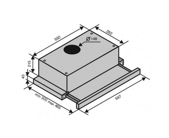 Вытяжка кухонная Ventolux GARDA 60 BK (1000) LED, изображение 6 Вытяжка кухонная Ventolux GARDA 60 BK (1000) LED, изображение 6