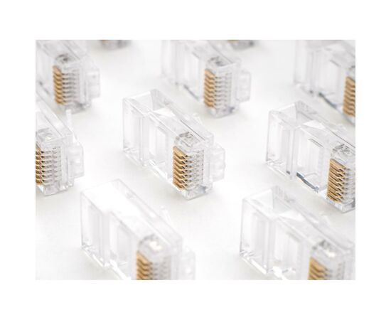 Коннектор Vinga RJ-45 UTP 100 шт. (VCPCON8P8CUTP), изображение 3 Коннектор Vinga RJ-45 UTP 100 шт. (VCPCON8P8CUTP), изображение 3