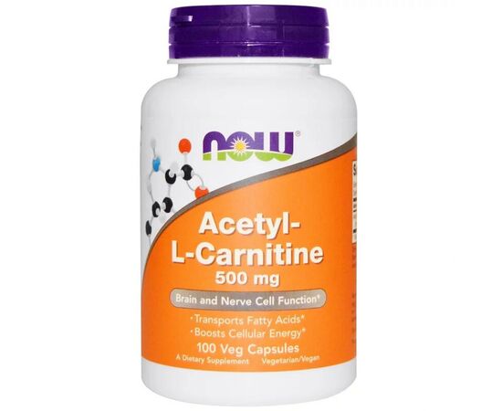 Витамин Now Foods Ацетил-L Карнитин, Acetyl-L Carnitine, 500 мг, 100 капсул (NF0076)