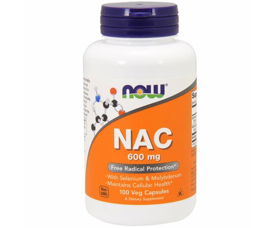Амінокислота Now Foods NAC (N-Ацетил-L-Цистеин) 600мг, 100 гелевих капсул (NOW-00085)