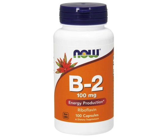 Витамин Now Foods Рибофлавин, B-2, 100 мг, 100 капсул (NOW-00447)