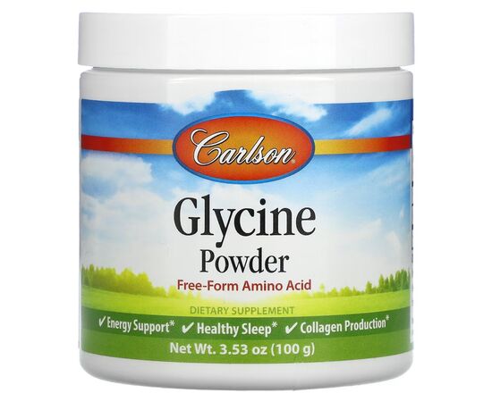 Аминокислота Carlson Глицин в порошке, свободная форма аминокислоты, Glycine Powd (CAR-06835)
