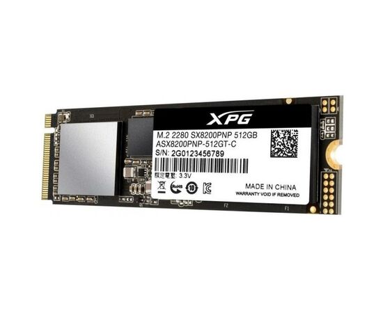 Накопичувач SSD M.2 2280 512GB ADATA (ASX8200PNP-512GT-C), зображення 2 Накопичувач SSD M.2 2280 512GB ADATA (ASX8200PNP-512GT-C), зображення 2