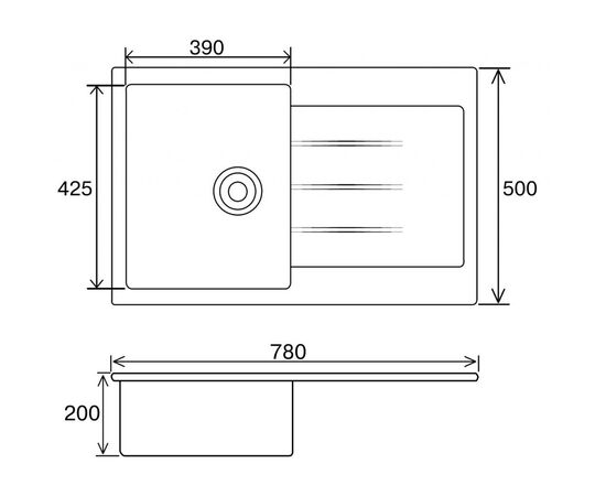 Мойка кухонная Ventolux STELLA (GRAY GRANIT), изображение 10 Мойка кухонная Ventolux STELLA (GRAY GRANIT), изображение 10