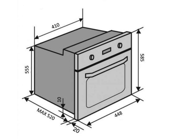 Духовой шкаф Ventolux MUNCHEN 6 TC (BK) (MUNCHEN6TC(BK)), изображение 6 Духовой шкаф Ventolux MUNCHEN 6 TC (BK) (MUNCHEN6TC(BK)), изображение 6