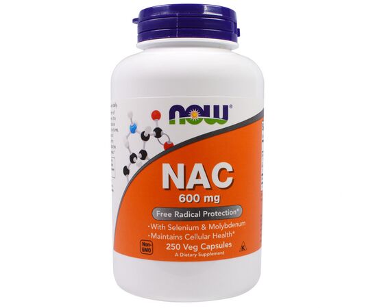 Амінокислота Now Foods NAC (N-Ацетил-L-Цистеин) 600мг, 250 гелевих капсул (NOW-00086)