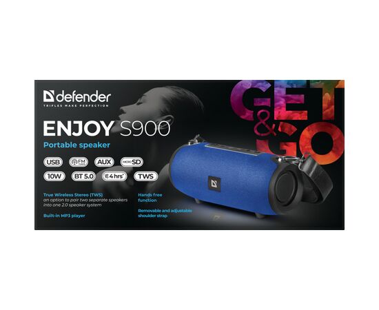 Акустическая система Defender Enjoy S900 Bluetooth Blue (65905), изображение 7 Акустическая система Defender Enjoy S900 Bluetooth Blue (65905), изображение 7
