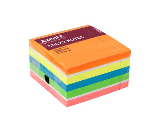 Бумага для заметок Axent с липким слоем 75x75 мм 450 листов Ассорти-2 (2326-53-A), изображение 2