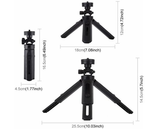 Набор блогера Puluz Ring USB LED lamp PKT3058B 4.7" + tripod 12 см (PKT3058B), изображение 2 Набор блогера Puluz Ring USB LED lamp PKT3058B 4.7" + tripod 12 см (PKT3058B), изображение 2