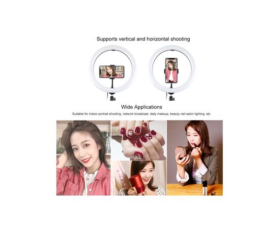 Набор блогера Puluz Ring USB LED lamp PKT3069B 10.2" + tripod 1.1 м (PKT3069B), изображение 6 Набор блогера Puluz Ring USB LED lamp PKT3069B 10.2" + tripod 1.1 м (PKT3069B), изображение 6