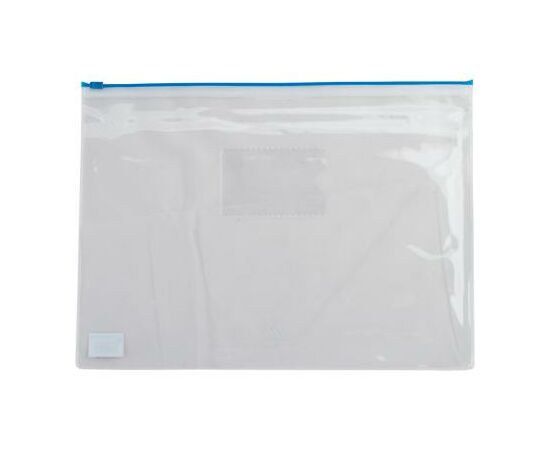 Папка на блискавці Buromax А4, plastic zipper blue (BM.3946-02)