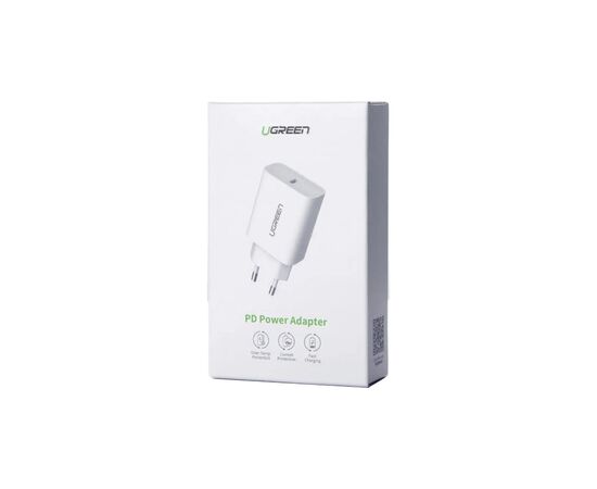 Зарядное устройство Ugreen CD137 Type-C PD 20W Charger (White) (60450), изображение 2 Зарядное устройство Ugreen CD137 Type-C PD 20W Charger (White) (60450), изображение 2