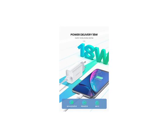 Зарядное устройство Ugreen CD137 Type-C PD 20W Charger (White) (60450), изображение 5 Зарядное устройство Ugreen CD137 Type-C PD 20W Charger (White) (60450), изображение 5