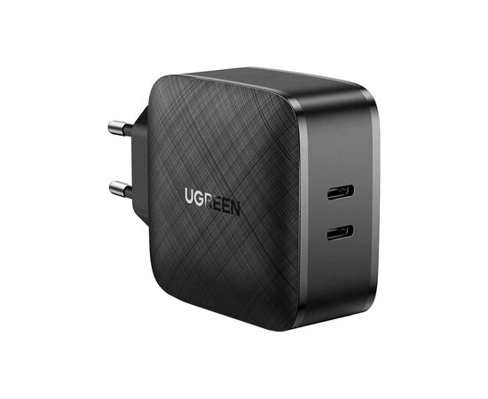 Зарядное устройство Ugreen CD216 66W 2xType-C PD Charger (Black) (70867)